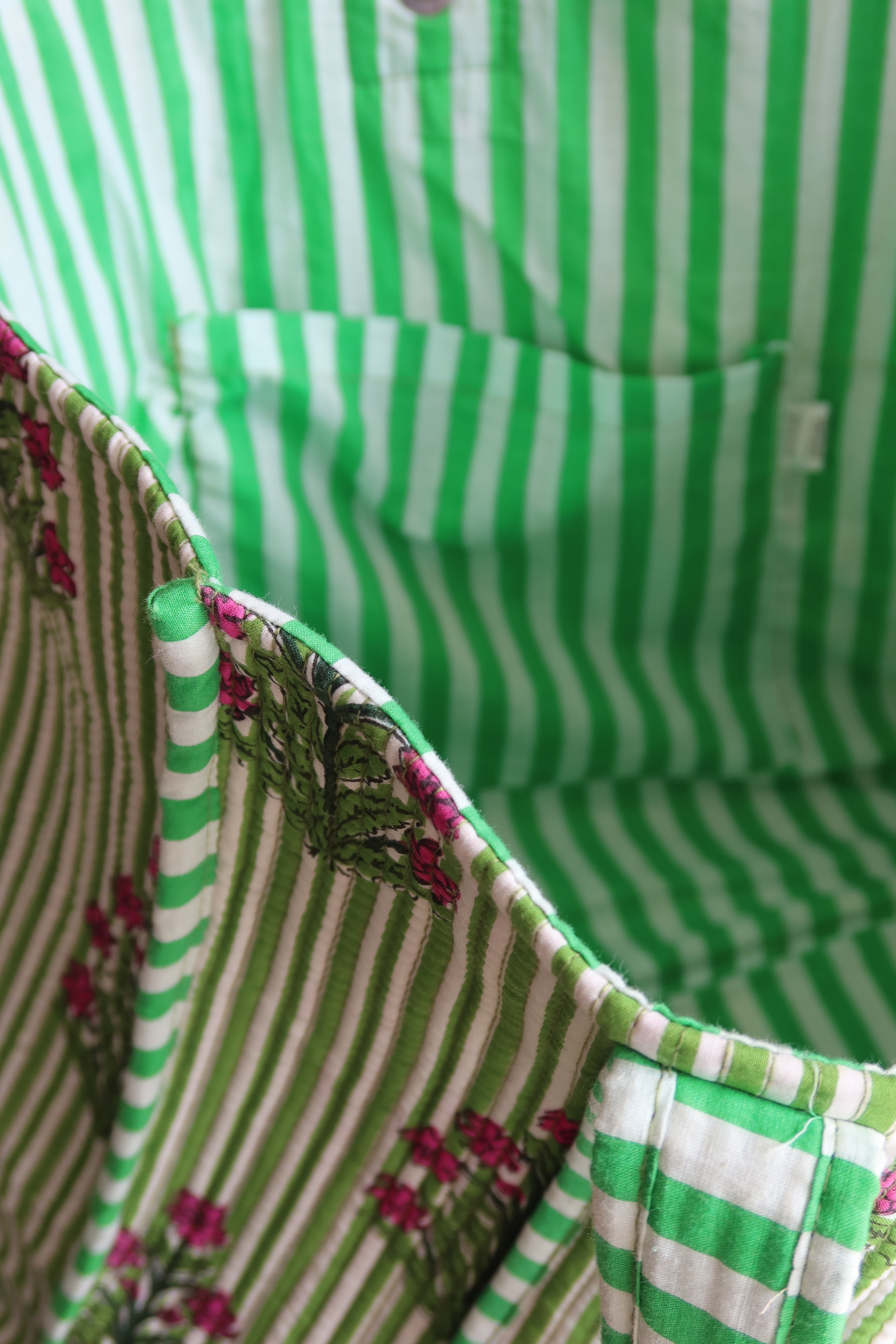 Bolso Rayas Verde