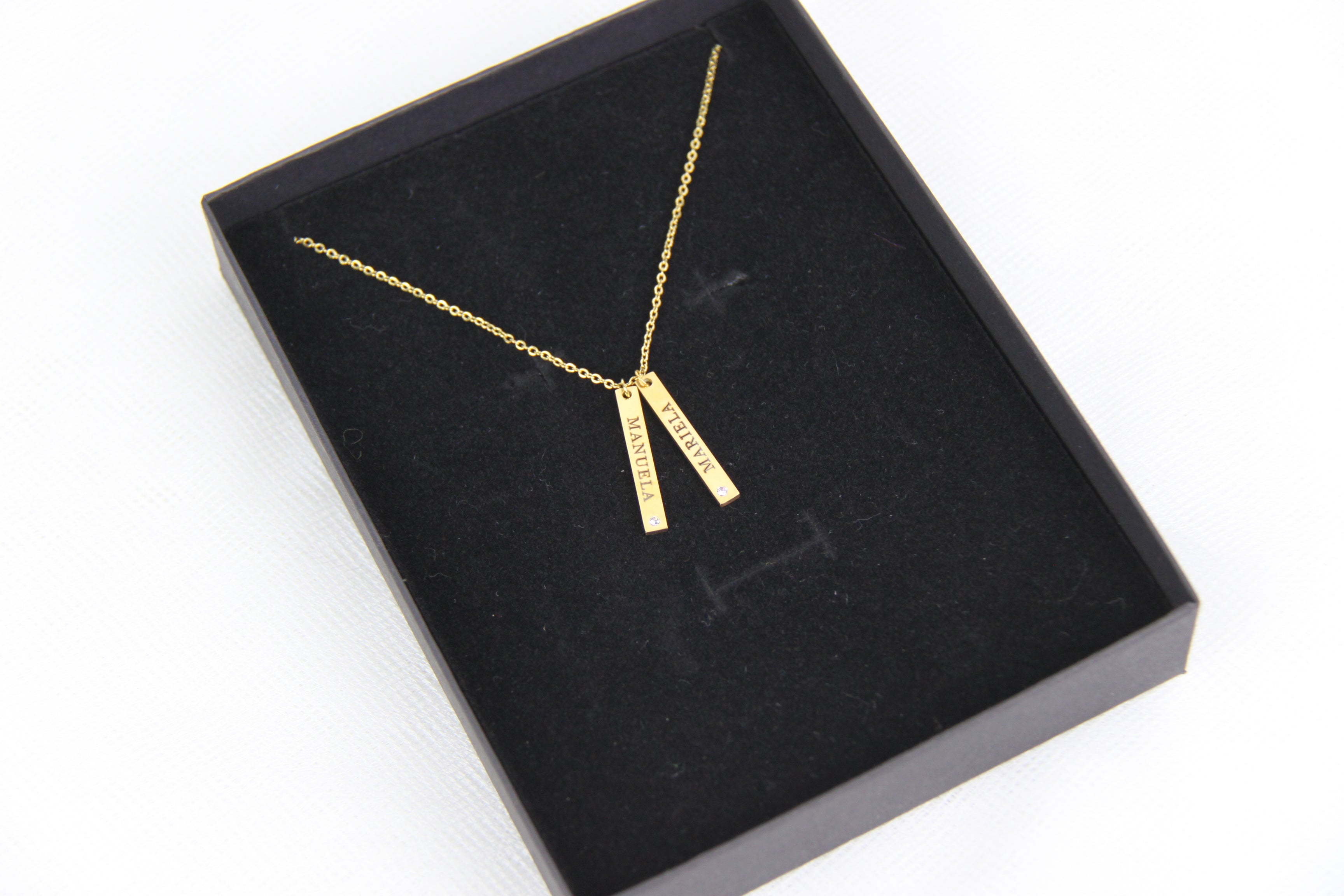 Collar Doble Circonita Personalizable