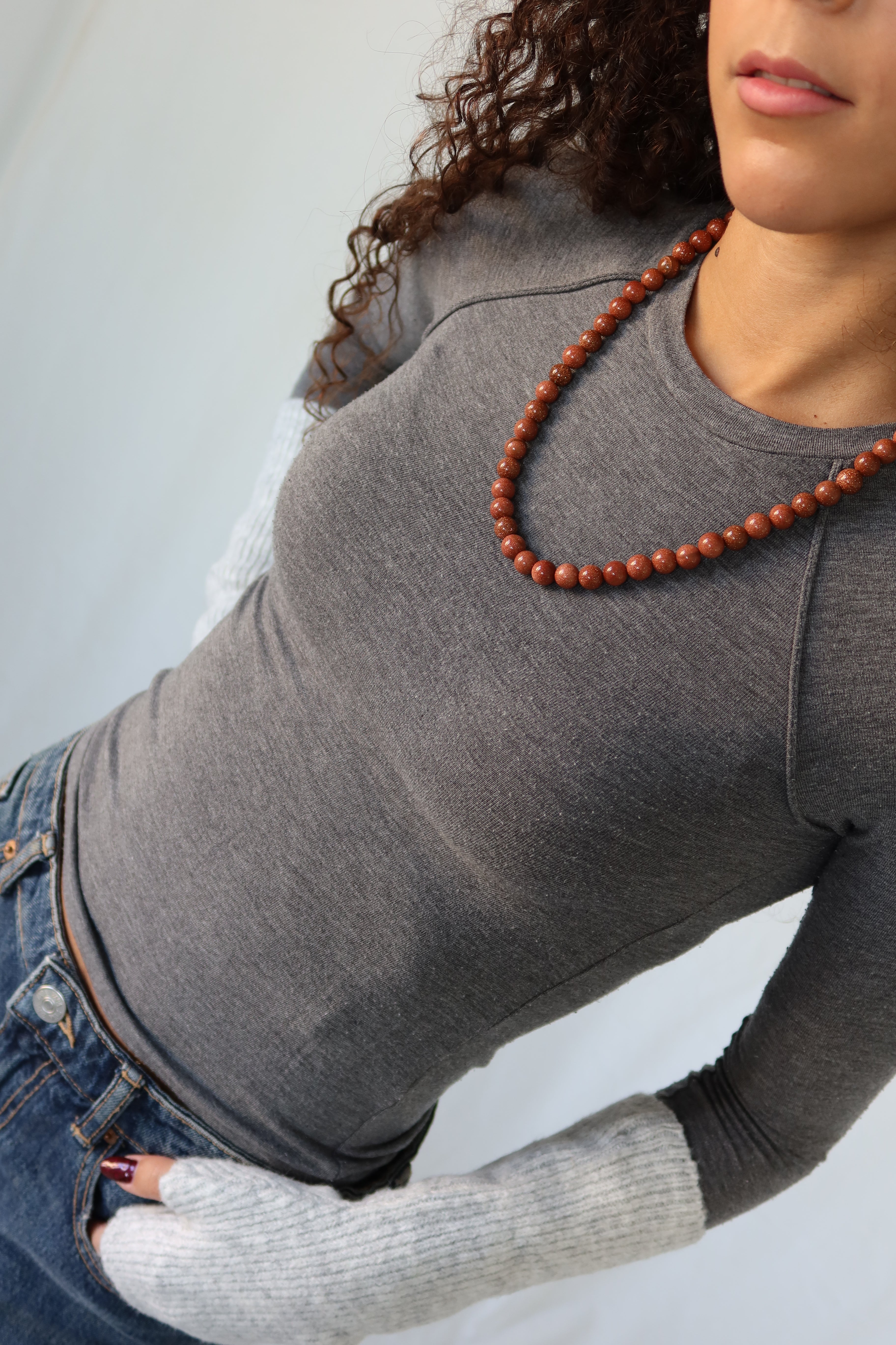Collar Bolas Brown