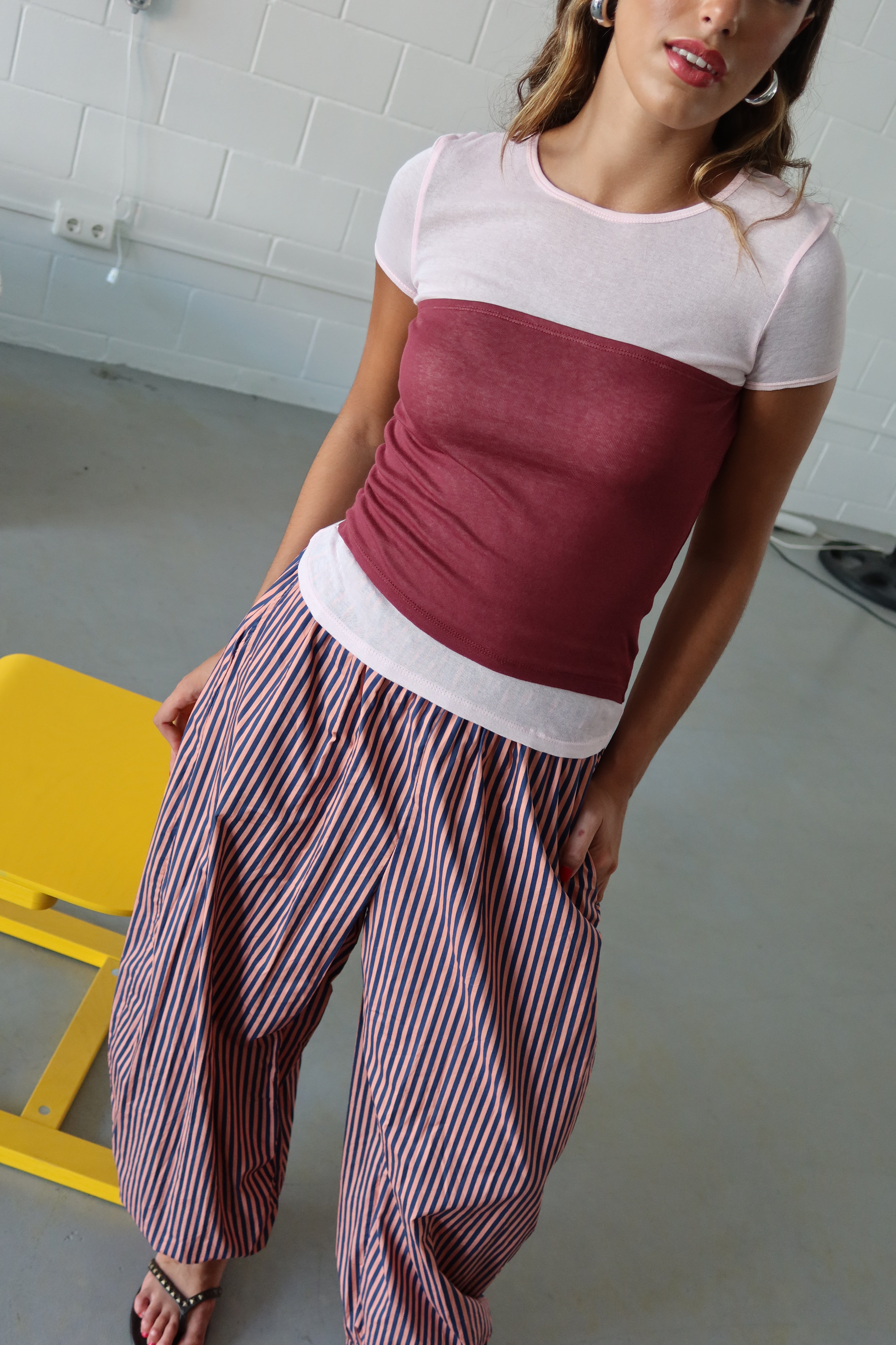 Pantalón Rayas Azul