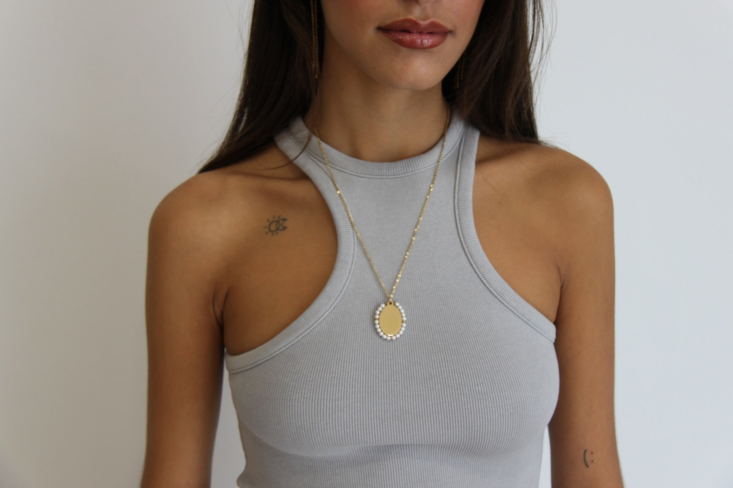 Collar Oval Perla Personalizable