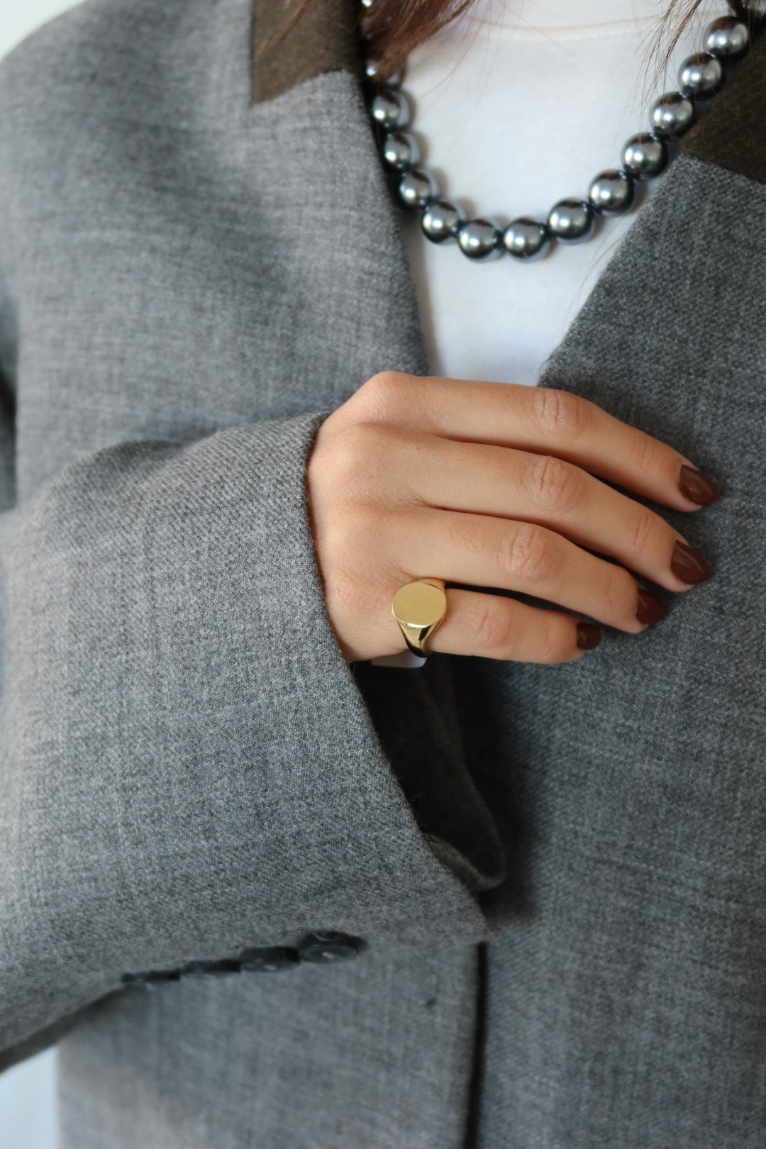Anillo Oval Meñique Personalizable