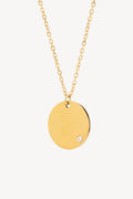 Collar Medalla Circonita Personalizable Grande