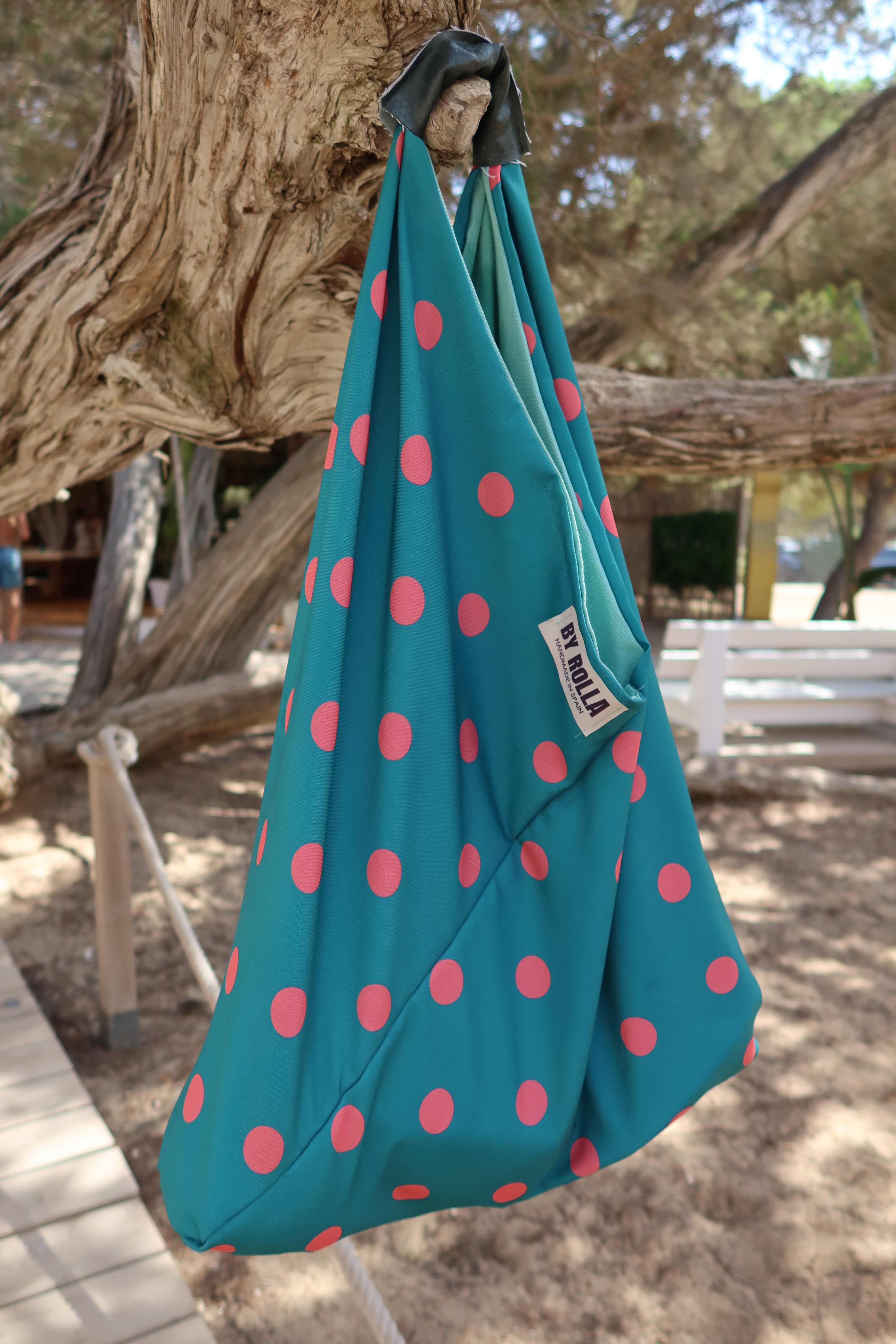 Bolso Saco Dots Green Personalizable