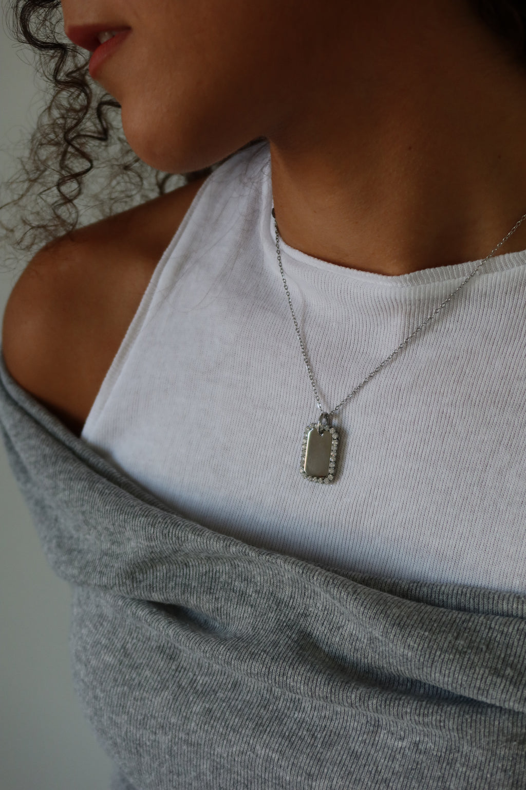 Collar Medalla Circon