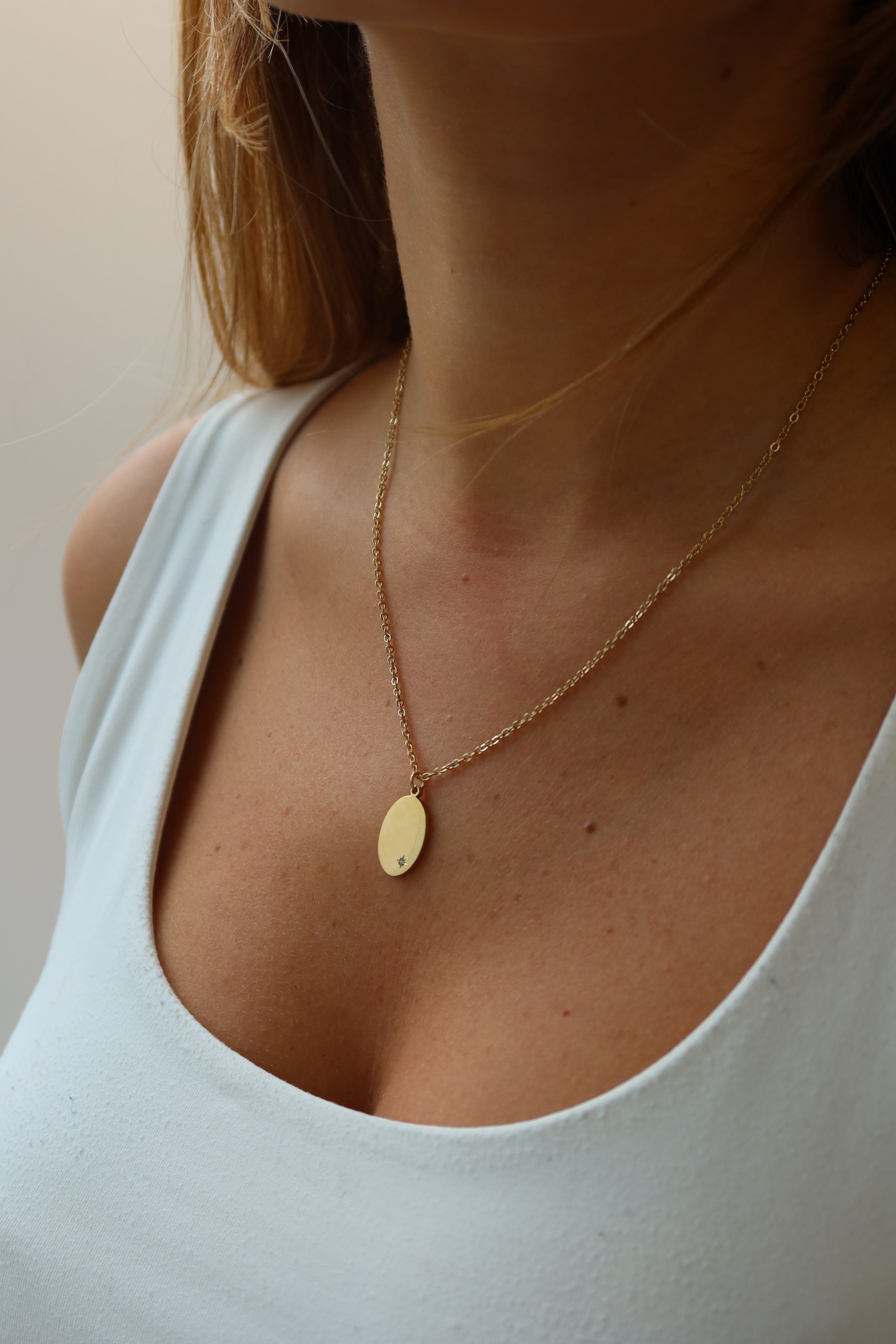 Collar Oval Mini Brillo Personalizable