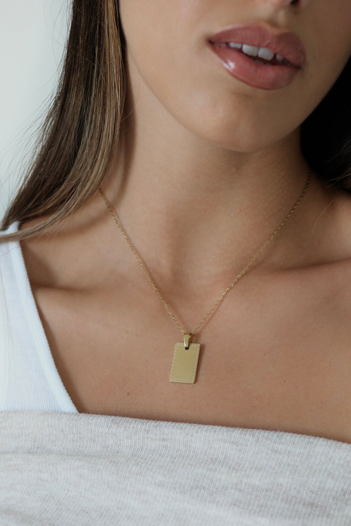 Collar Chapa Rectangular