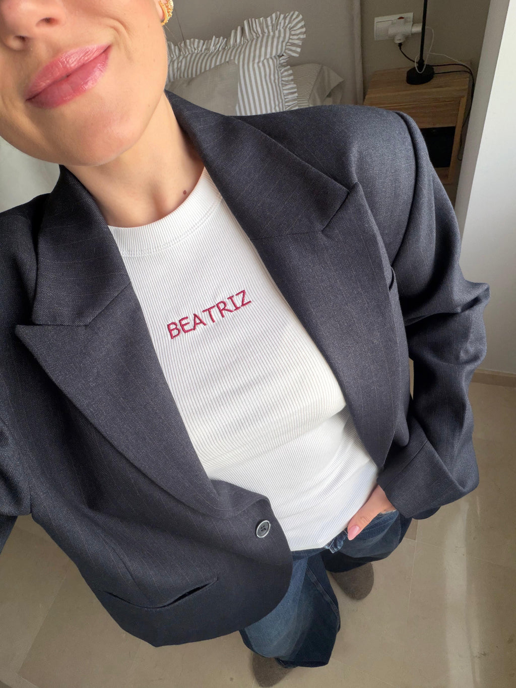 Top Punto Blanco Personalizable