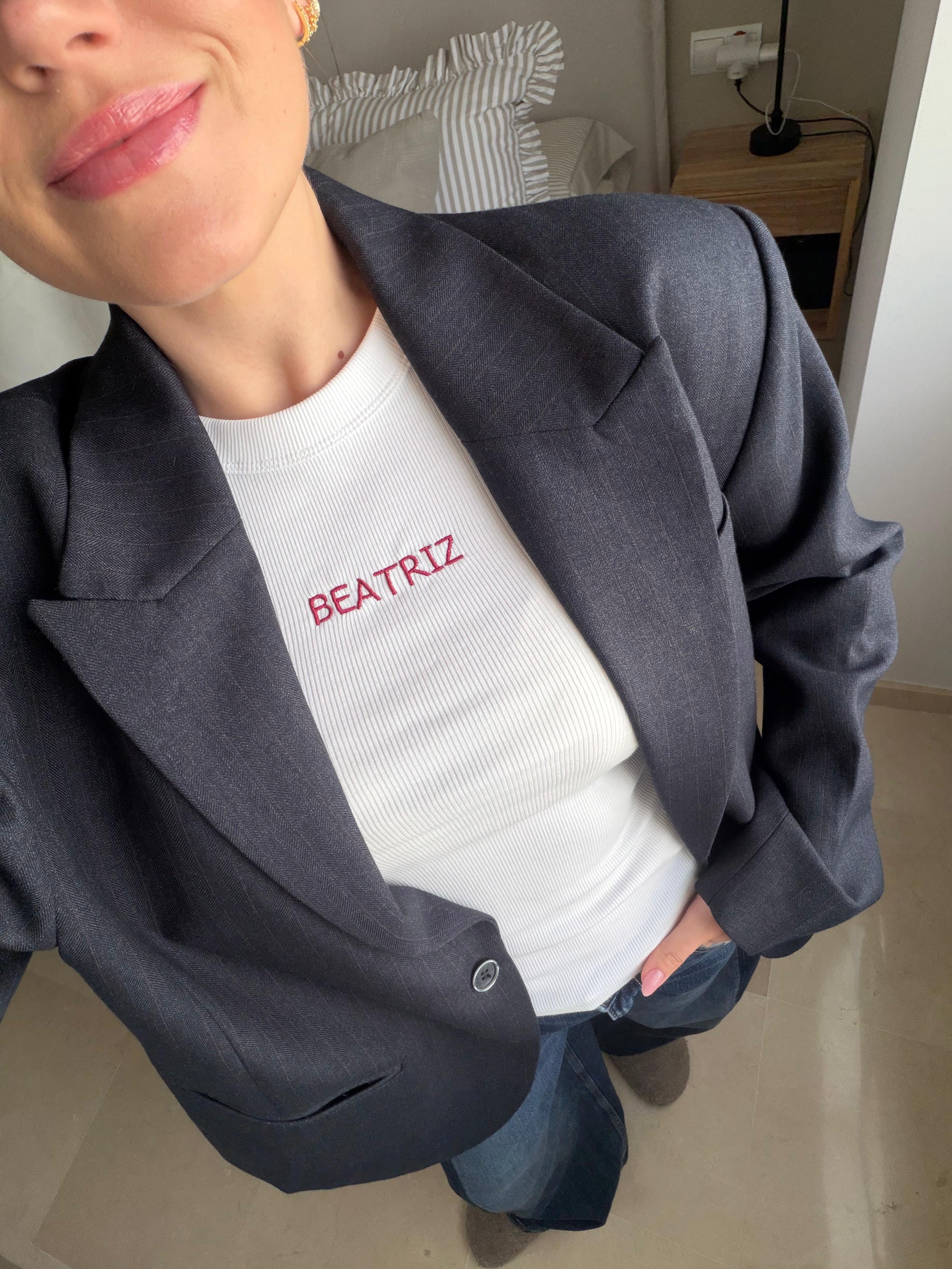 Top Punto Blanco Personalizable