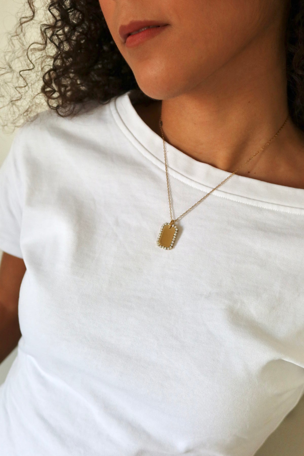 Collar Medalla Circon