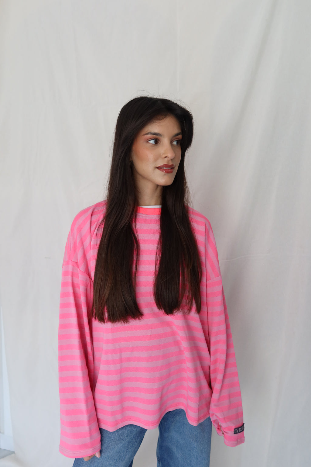 Sudadera Rayas Rosa/Rosa Personalizable