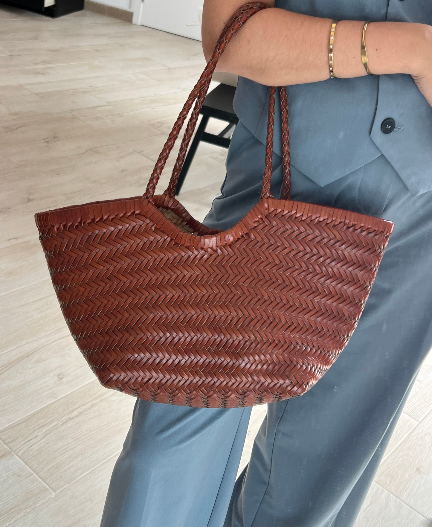 Bolso Piel Trenzado
