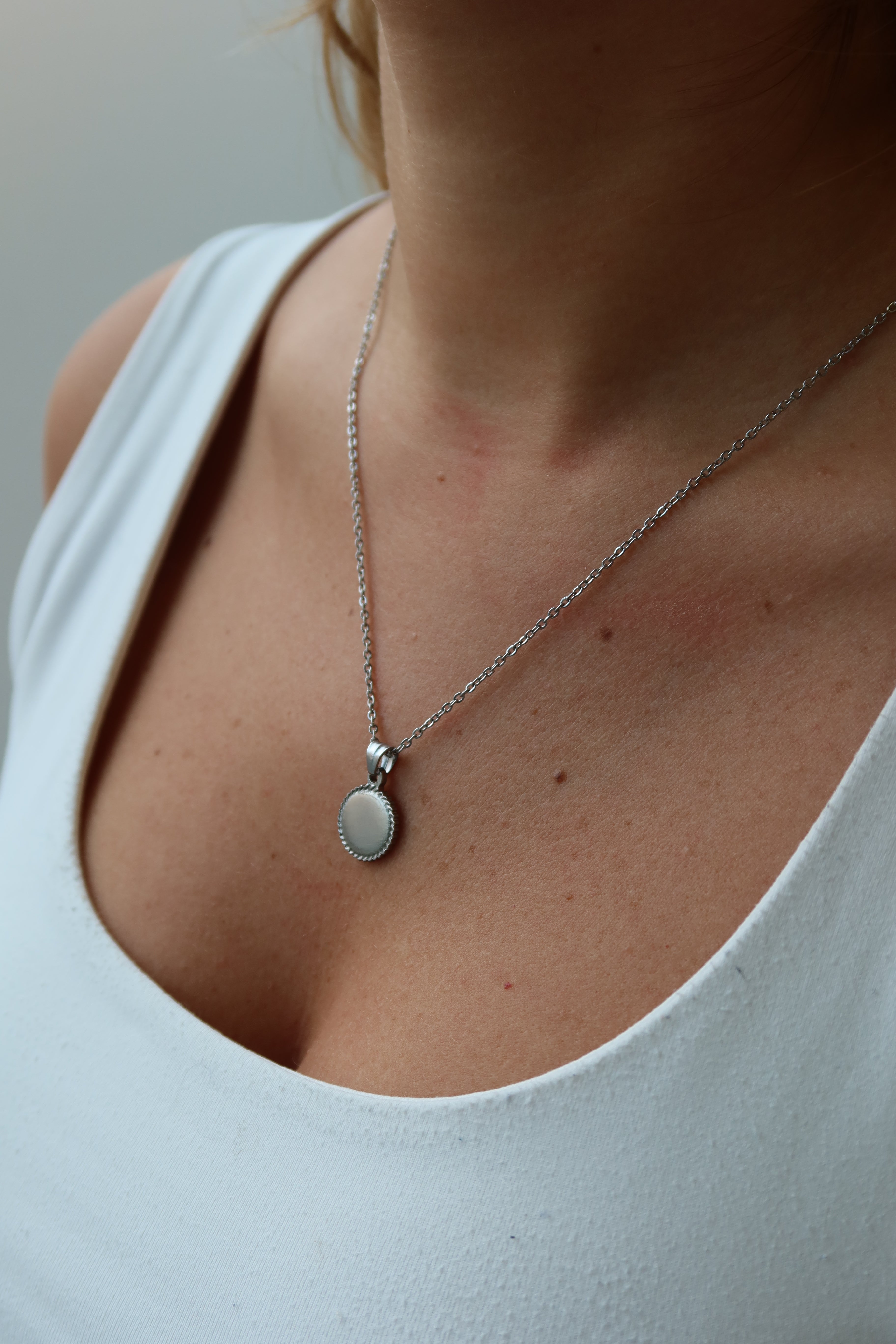 Collar Medalla Unisex Brocado Personalizable