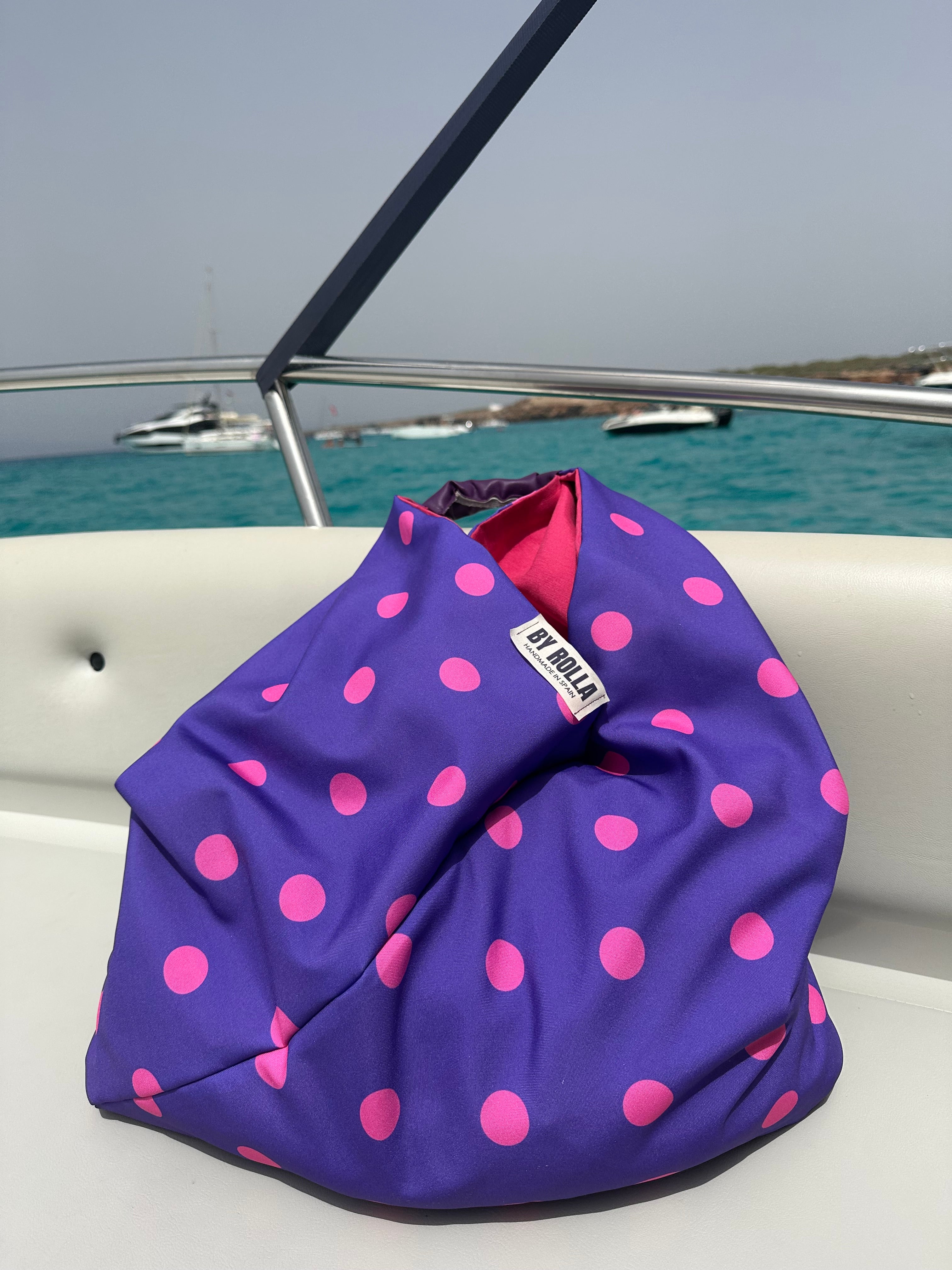 Bolso Saco Dots Purple Personalizado