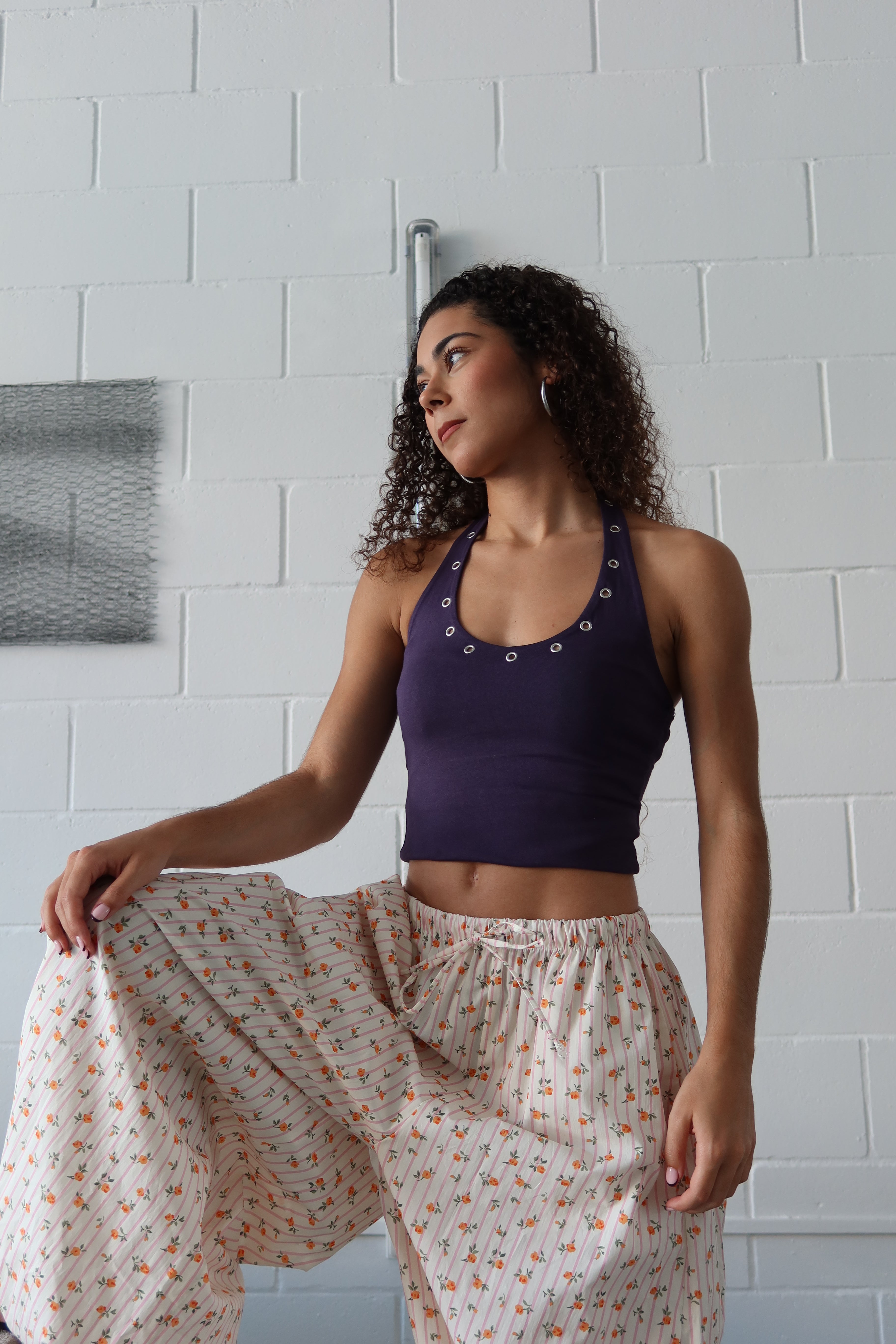 Pantalón Floral Rosa