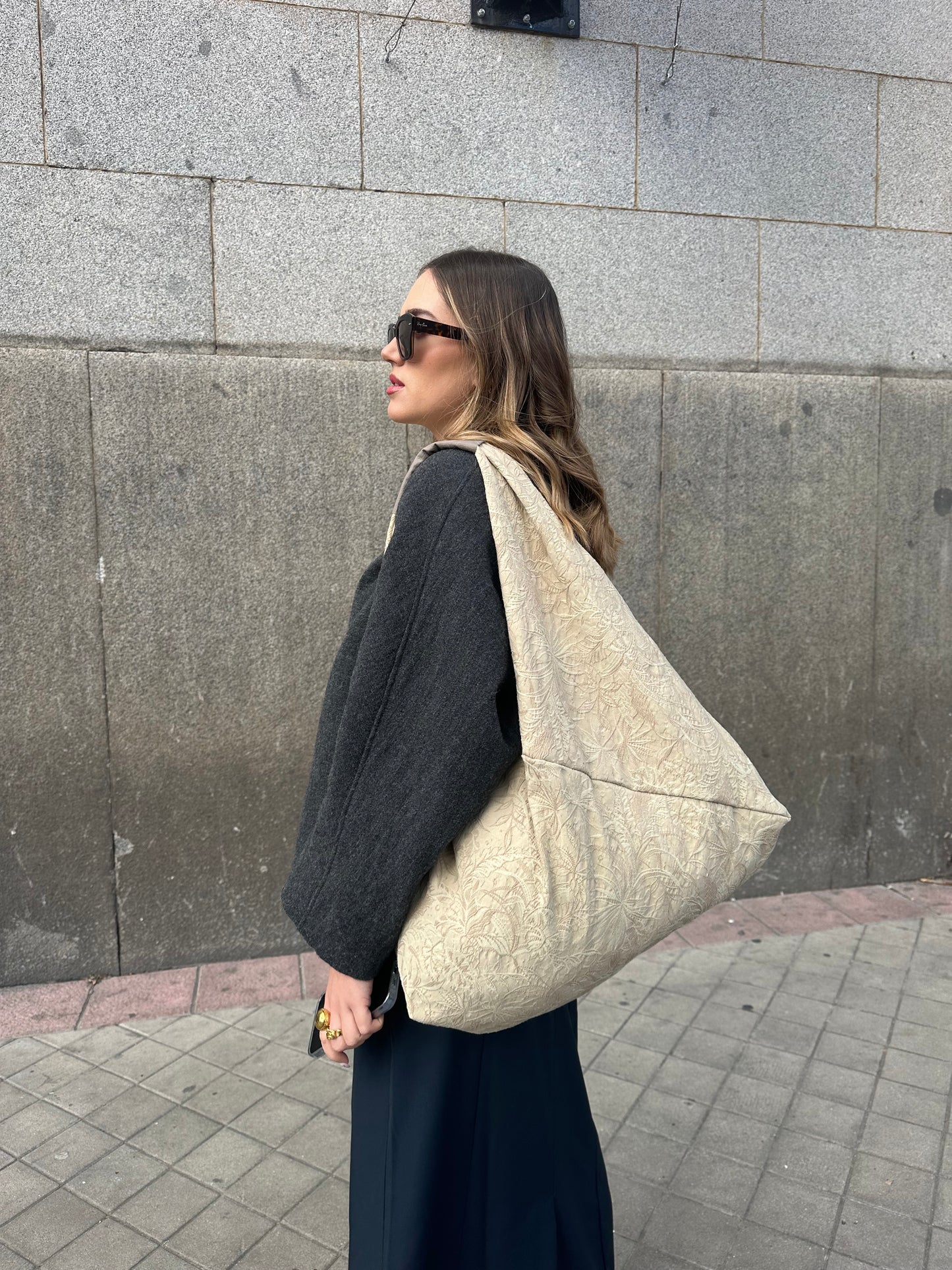 Bolso Saco Beige