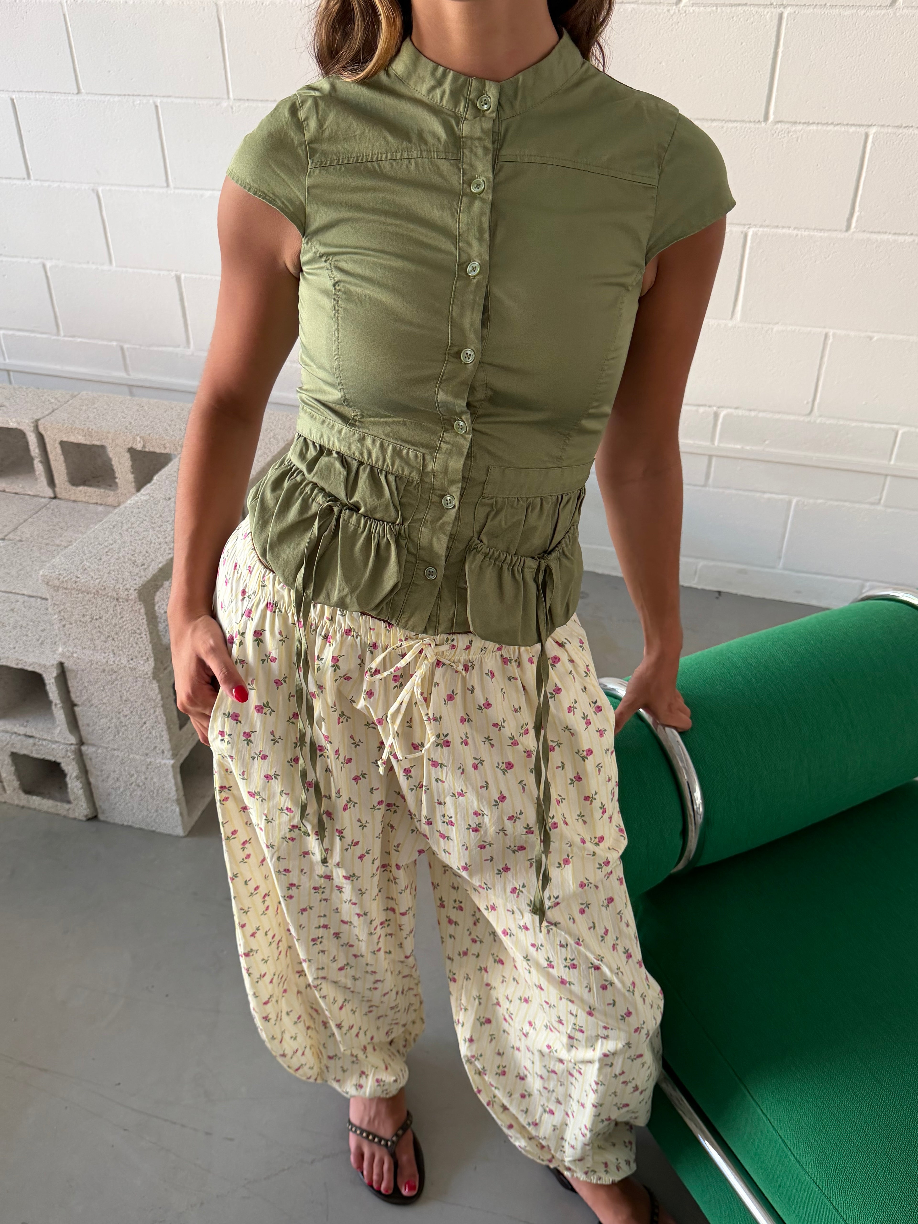 Pantalón Floral Amarillo