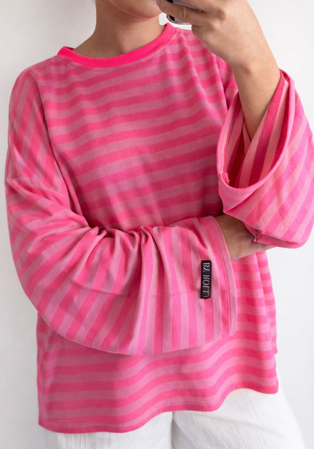 Sudadera Rayas Rosa/Rosa Personalizable