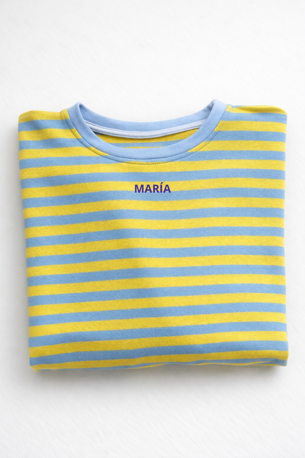 Sudadera Rayas Azul/Amarillo Personalizable