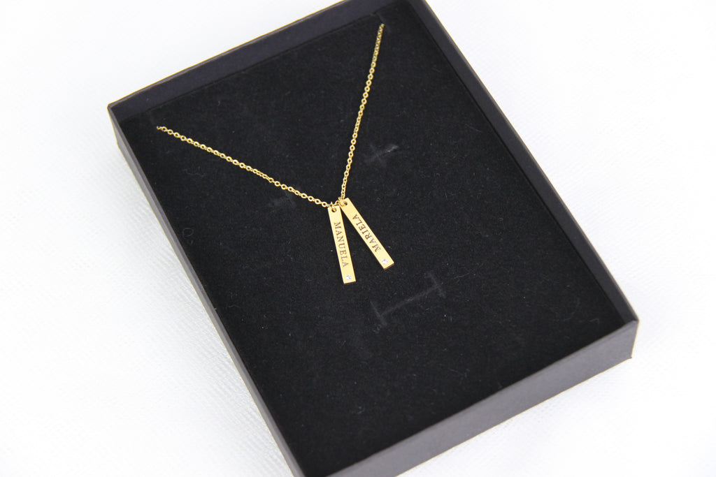 Collar Doble Circonita Personalizable