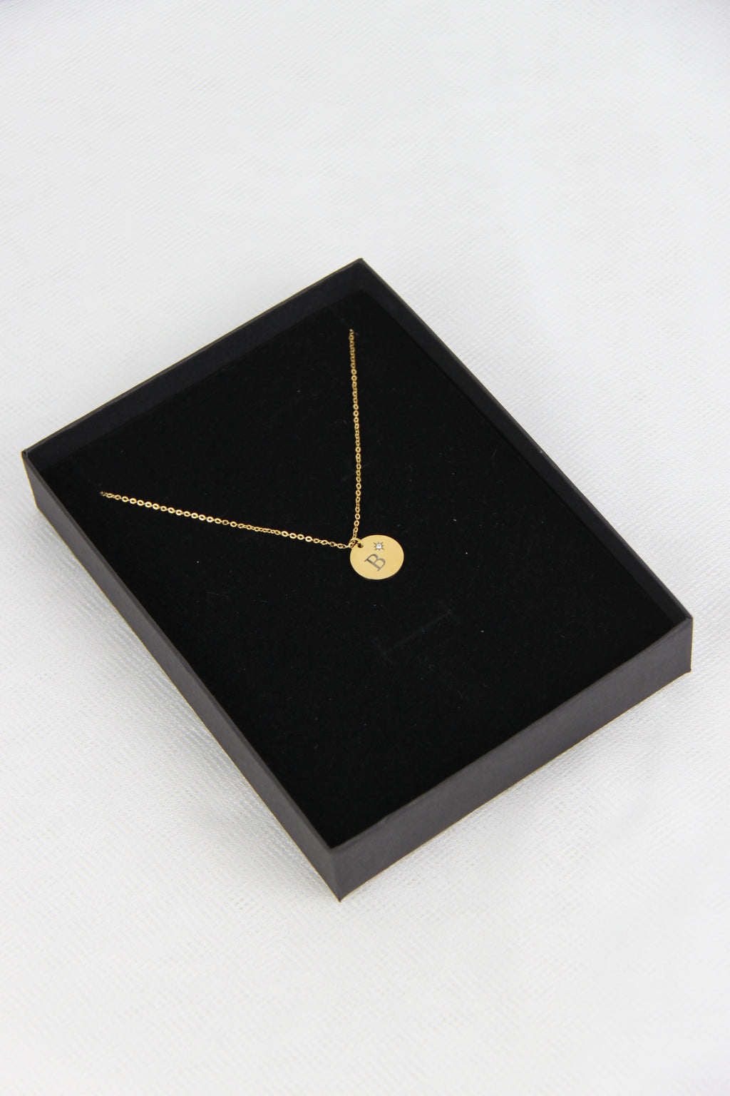 Collar Medalla Circonita Personalizable