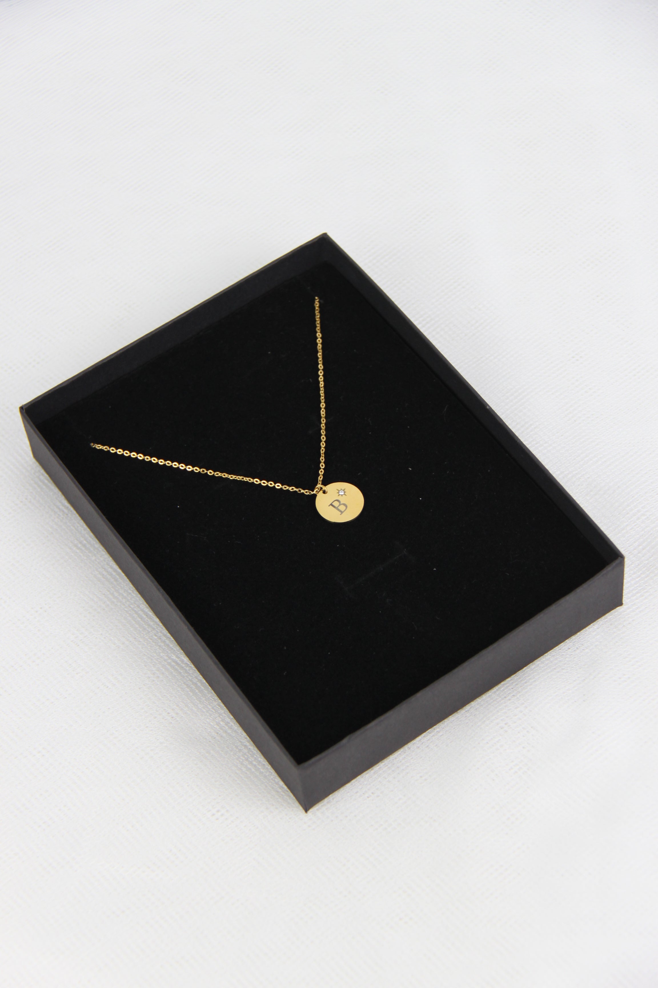 Collar Medalla Circonita Personalizable